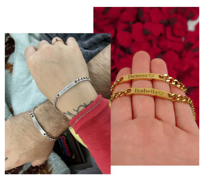 Ingraverat Armbandsset - Med Evighetsros Box