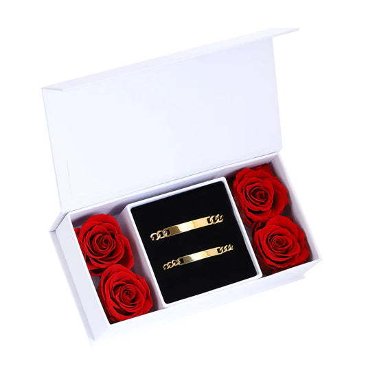 Ingraverat Armbandsset - Med Evighetsros Box